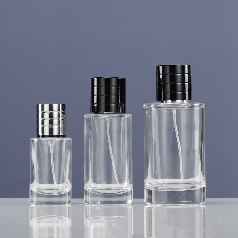 25ml 50ml 100ml Botella de perfume en aerosol cilíndrica