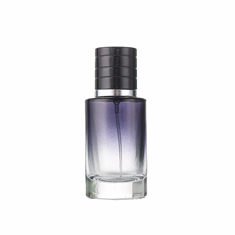 Botella de vidrio de perfume de 30 ml con cabezal rociador