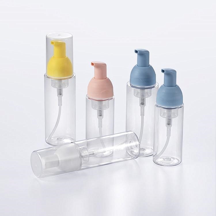 Botella de bomba de espuma PET transparente de 40 ml, 50 ml, 80 ml